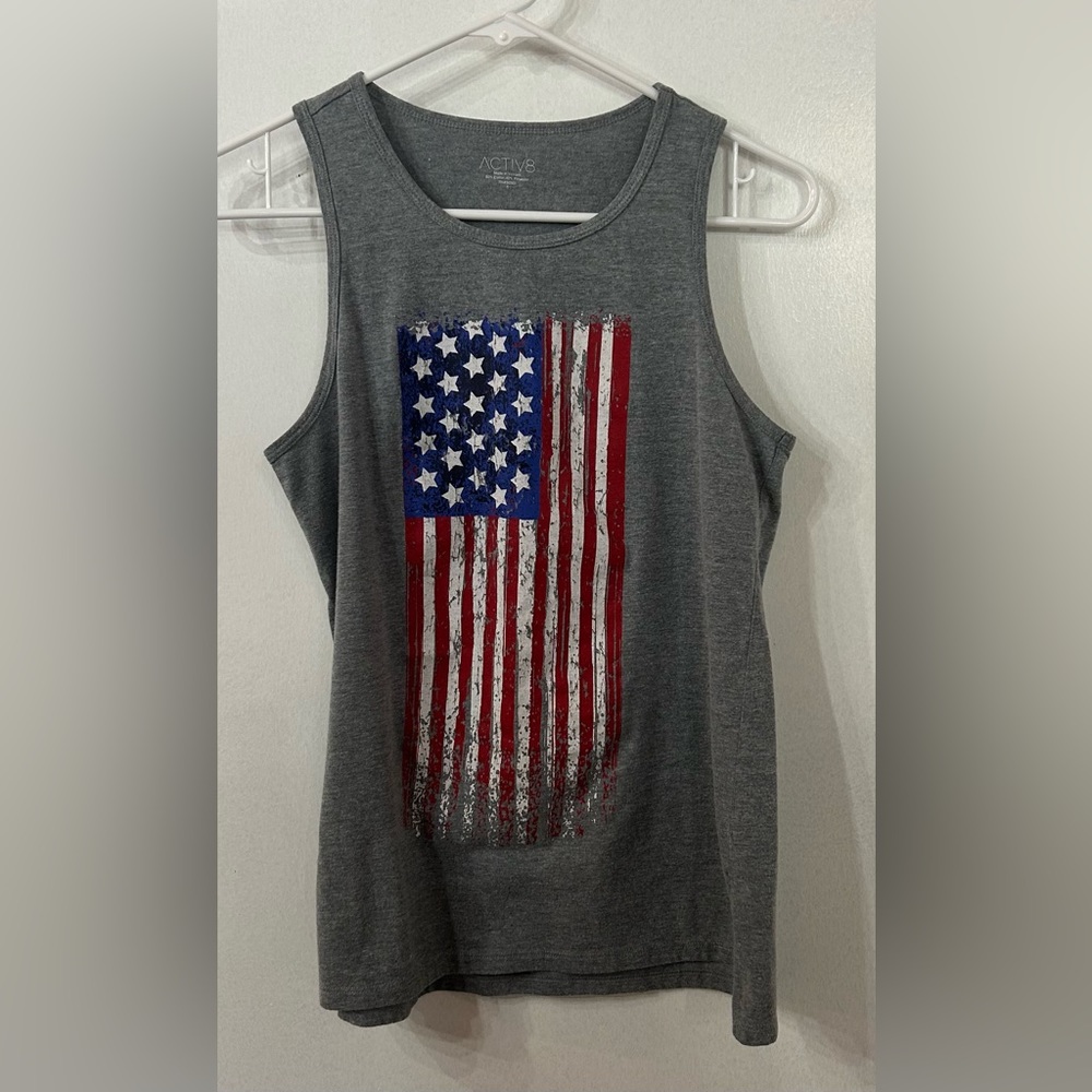 Bundle 3/$25 
Activ8 Women’s (S) Tank w/ American Flag